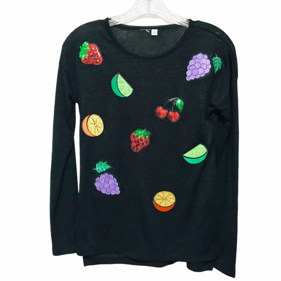 Sequined Fruit Sweater - Picture 2 of 12
